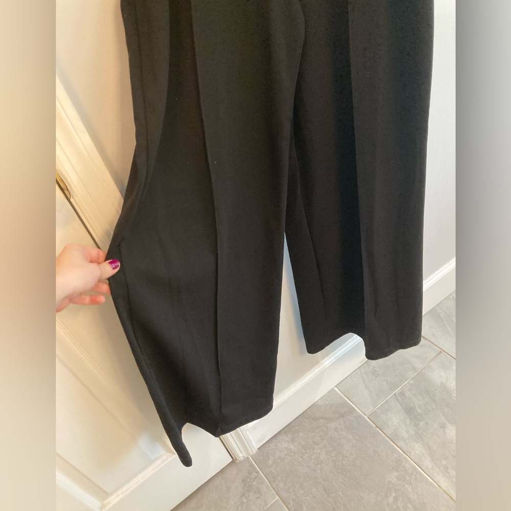 NWT Max Studio London Black Wide Leg Black Pull On Pants Size Small - Picture 2 of 5